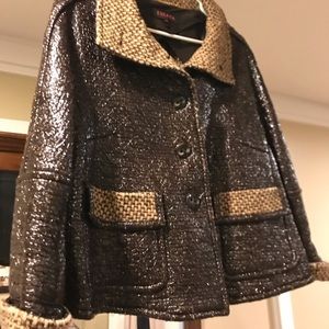 Escada Tweed and Patent Designer Jacket
